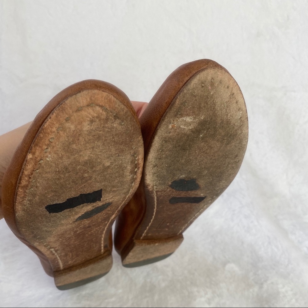 Frye Carlson Ballet Flat Chestnut Brown Leather - Picture 4 of 10